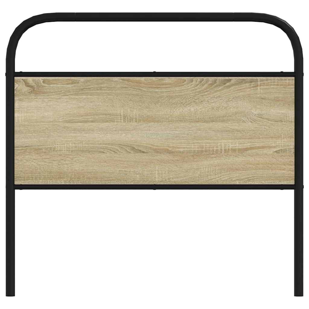 vidaXL Vervangend hoofdbord 100 cm staal en sonoma eikenkleurig, foto 2