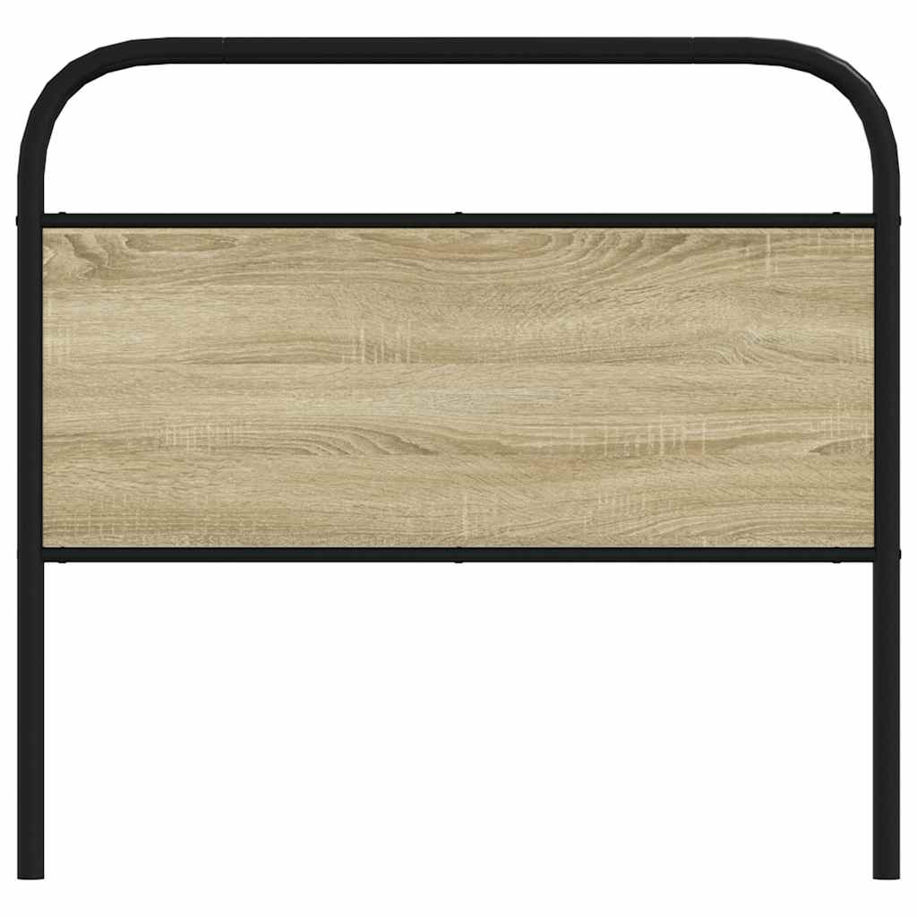 vidaXL Vervangend hoofdbord 107 cm staal en sonoma eikenkleurig, foto 2
