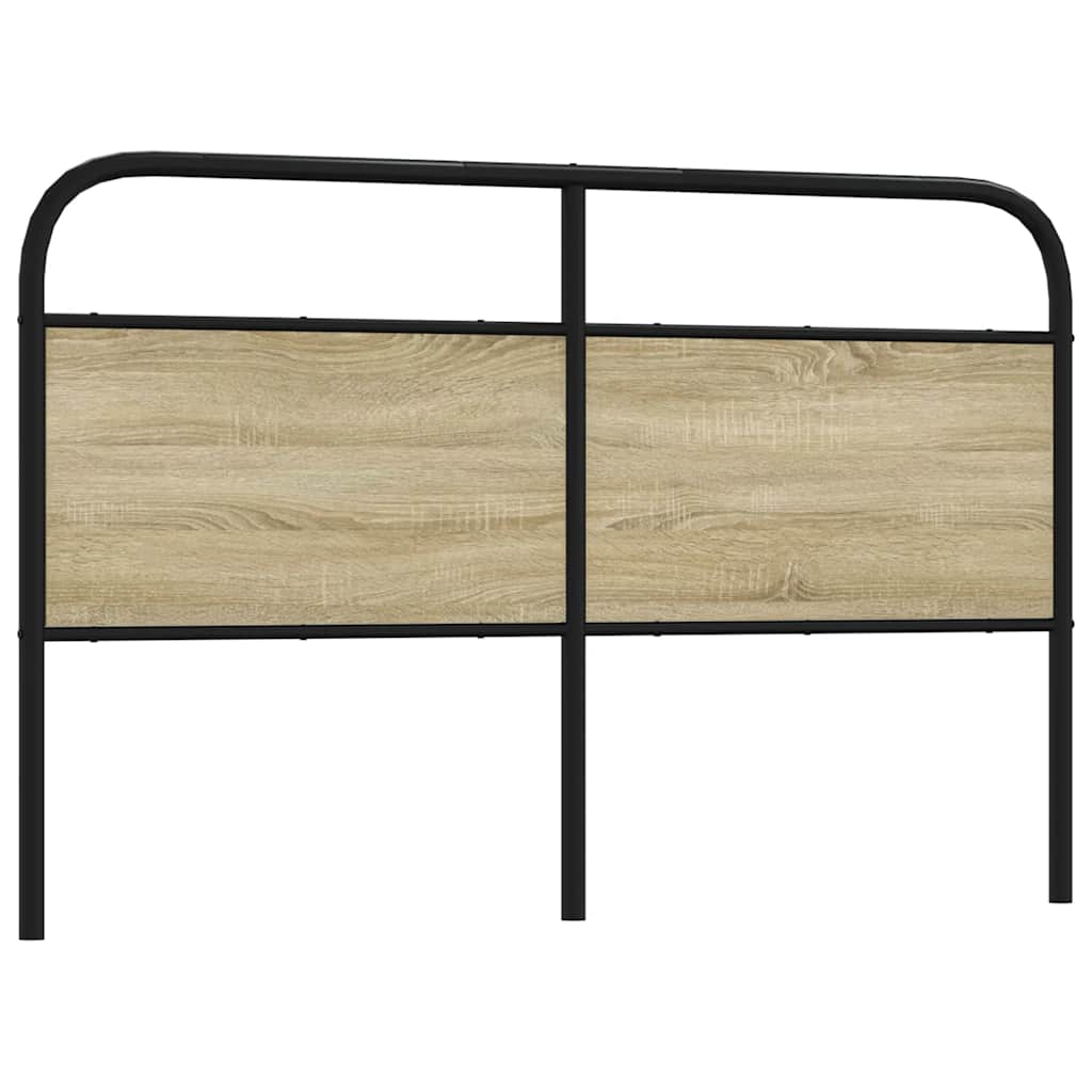 vidaXL Vervangend hoofdbord 160 cm staal en sonoma eikenkleurig, foto 3
