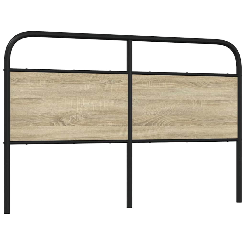 vidaXL Vervangend hoofdbord 160 cm staal en sonoma eikenkleurig, foto 4