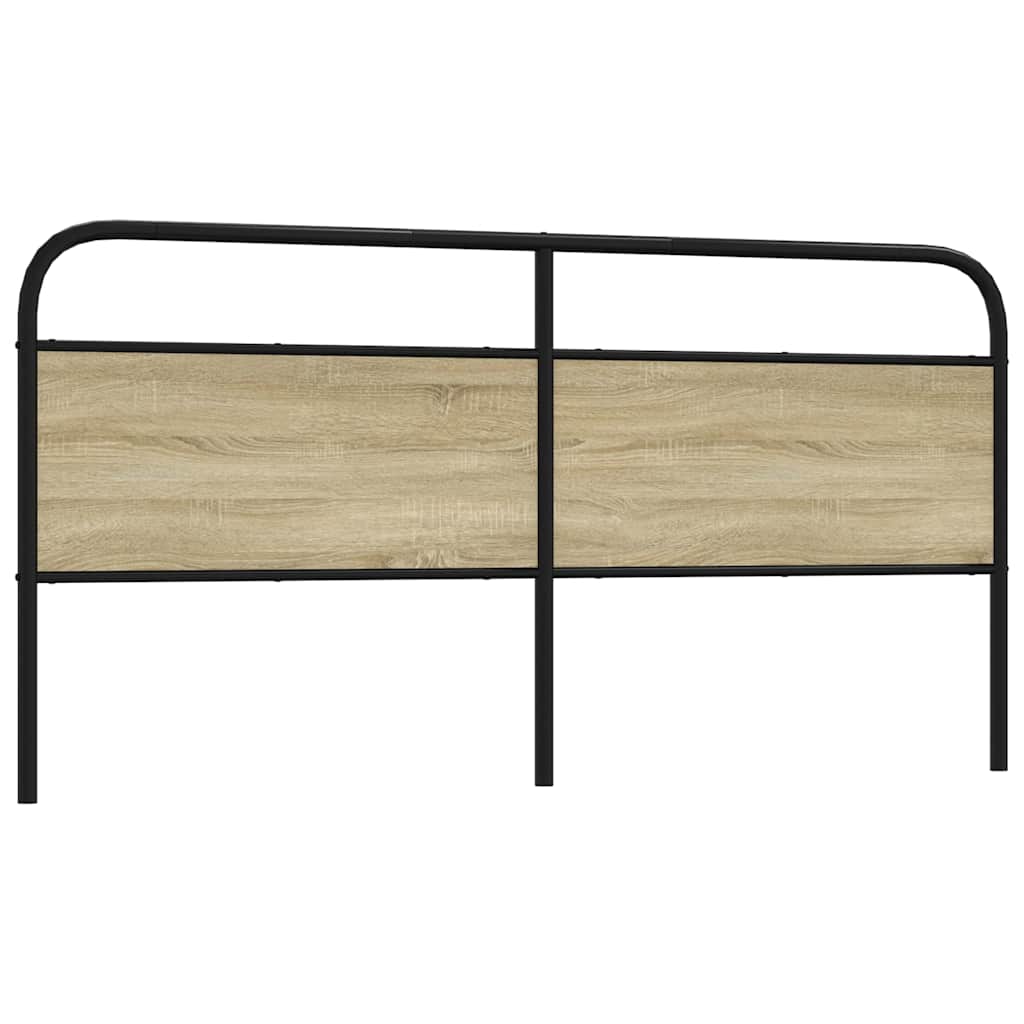 vidaXL Vervangend hoofdbord 190 cm staal en sonoma eikenkleurig, foto 3