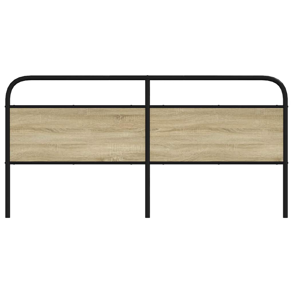 vidaXL Vervangend hoofdbord 190 cm staal en sonoma eikenkleurig, foto 2