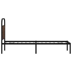 Rám postele bez matrace 80x200 cm hnědý dub kompozitní dřevo - obrázek 6