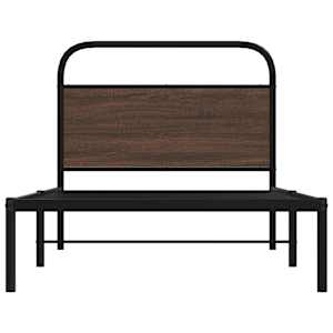 Rám postele bez matrace 107x203 cm hnědý dub kompozitní dřevo - obrázek 5