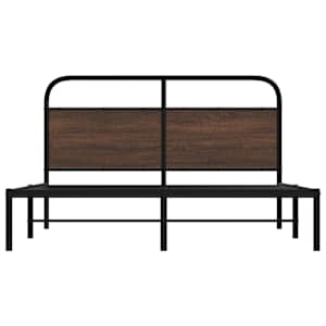 Rám postele bez matrace 150x200 cm hnědý dub kompozitní dřevo - obrázek 5