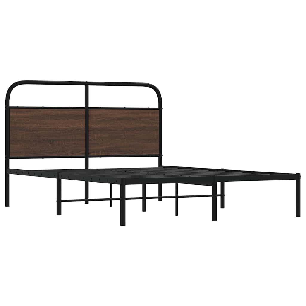 vidaXL Bedframe zonder matras bewerkt hout bruin eikenkleur 160x200 cm afbeelding