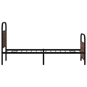 Rám postele bez matrace 75x190 cm hnědý dub kompozitní dřevo - obrázek 6