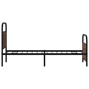 Rám postele bez matrace 80x200 cm hnědý dub kompozitní dřevo - obrázek 6