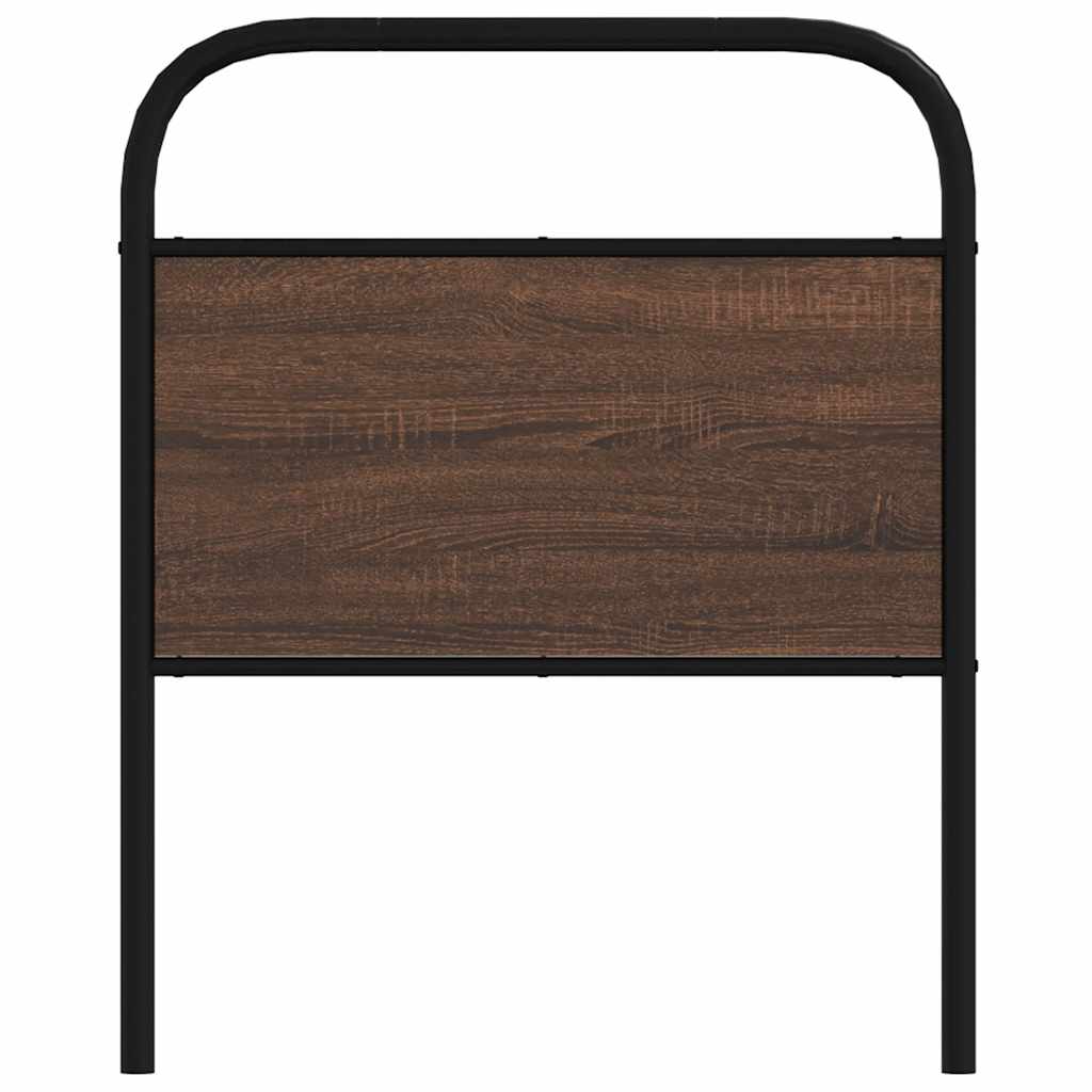 vidaXL Vervangend hoofdbord 80 cm bewerkt hout en staal bruin eikenkleurig, foto 2
