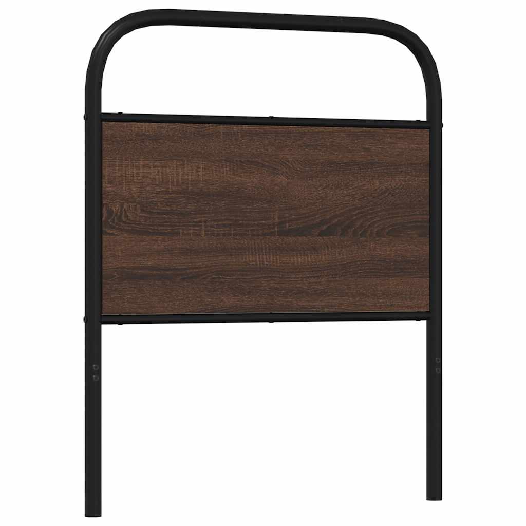 vidaXL Vervangend hoofdbord 80 cm bewerkt hout en staal bruin eikenkleurig, foto 4