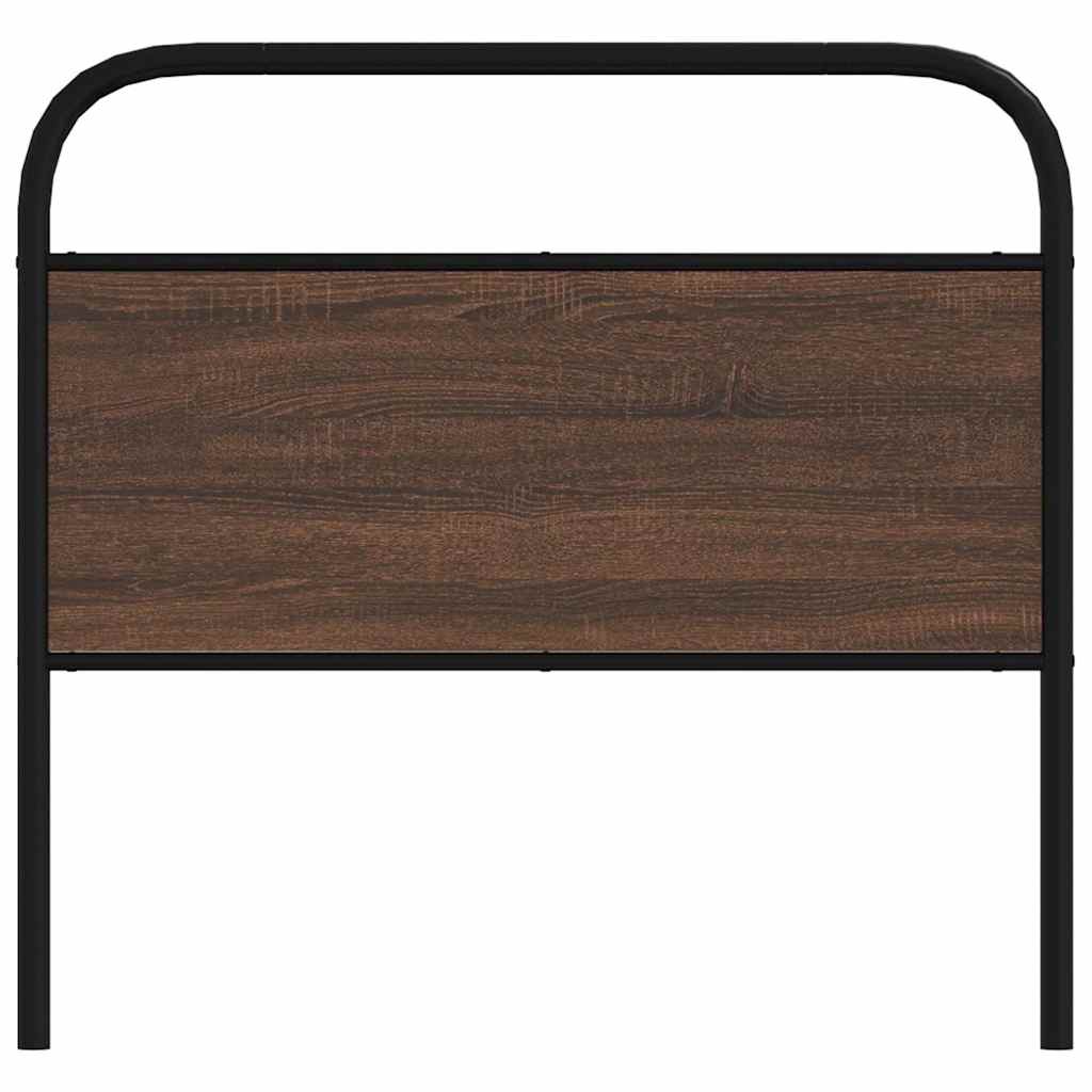 vidaXL Vervangend hoofdbord 90 cm bewerkt hout en staal bruin eikenkleurig, foto 2