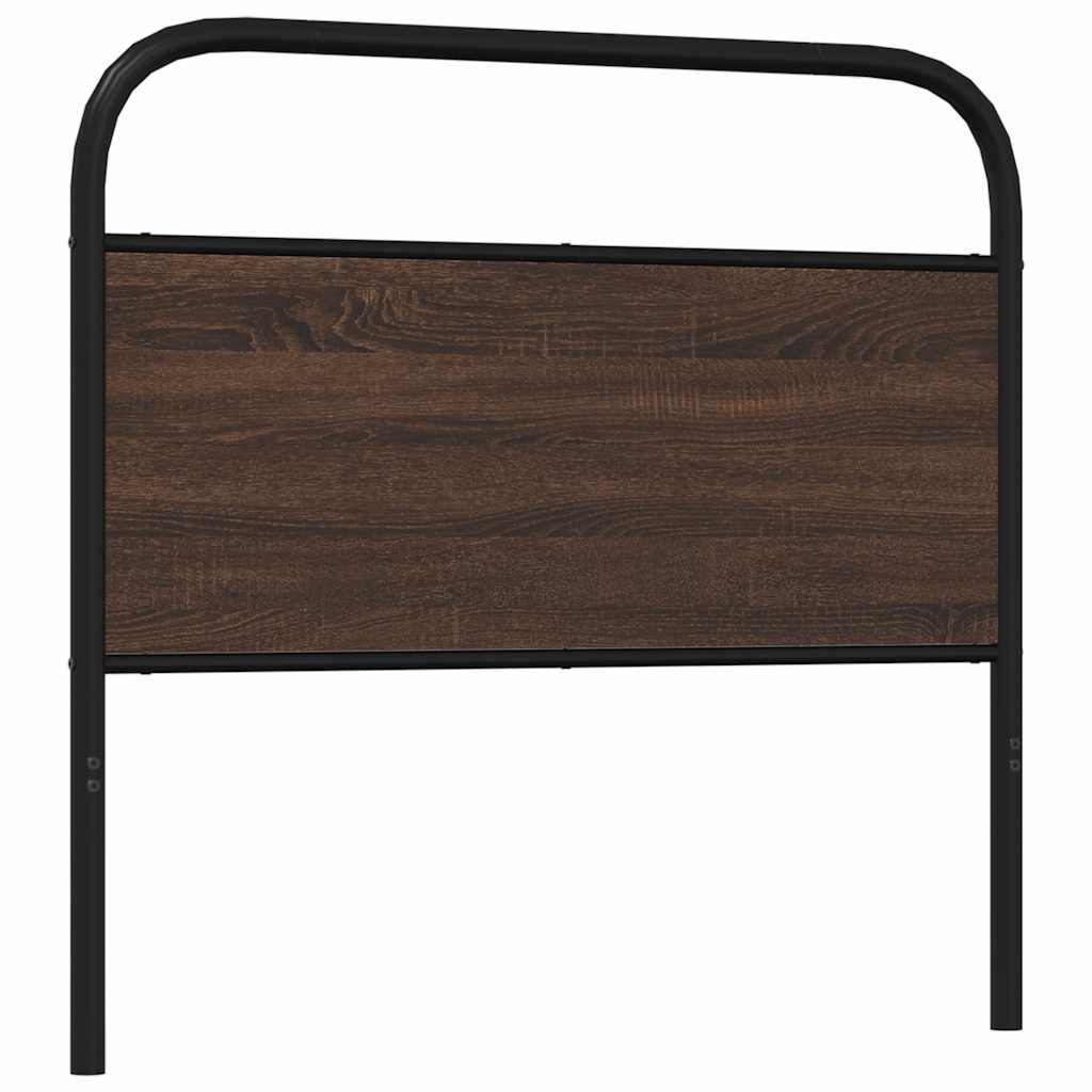 vidaXL Vervangend hoofdbord 90 cm bewerkt hout en staal bruin eikenkleurig, foto 4