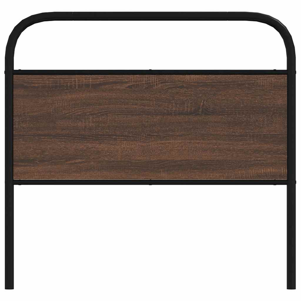 vidaXL Vervangend hoofdbord 100 cm bewerkt hout en staal bruin eikenkleurig, foto 2