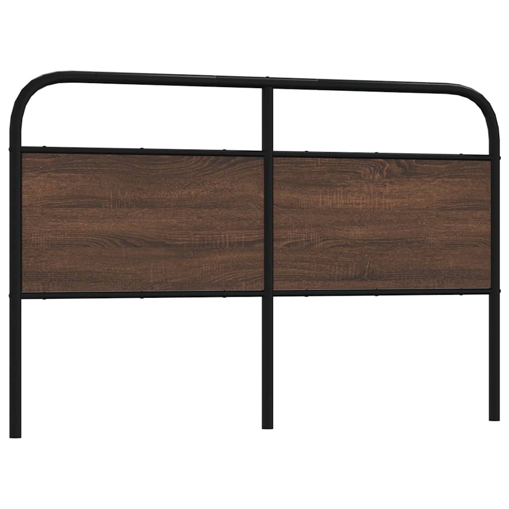 vidaXL Vervangend hoofdbord 150 cm bewerkt hout en staal bruin eikenkleurig, foto 3