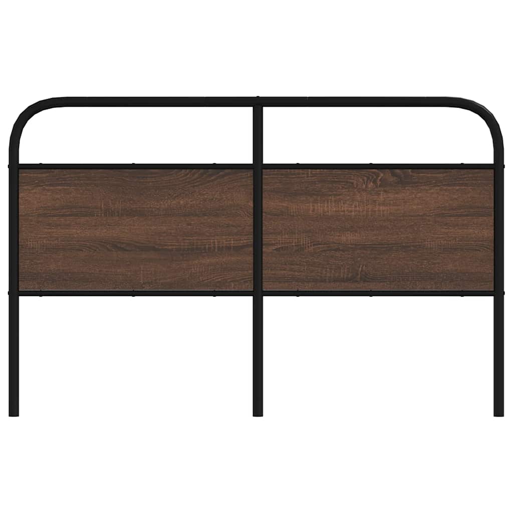 vidaXL Vervangend hoofdbord 150 cm bewerkt hout en staal bruin eikenkleurig, foto 2