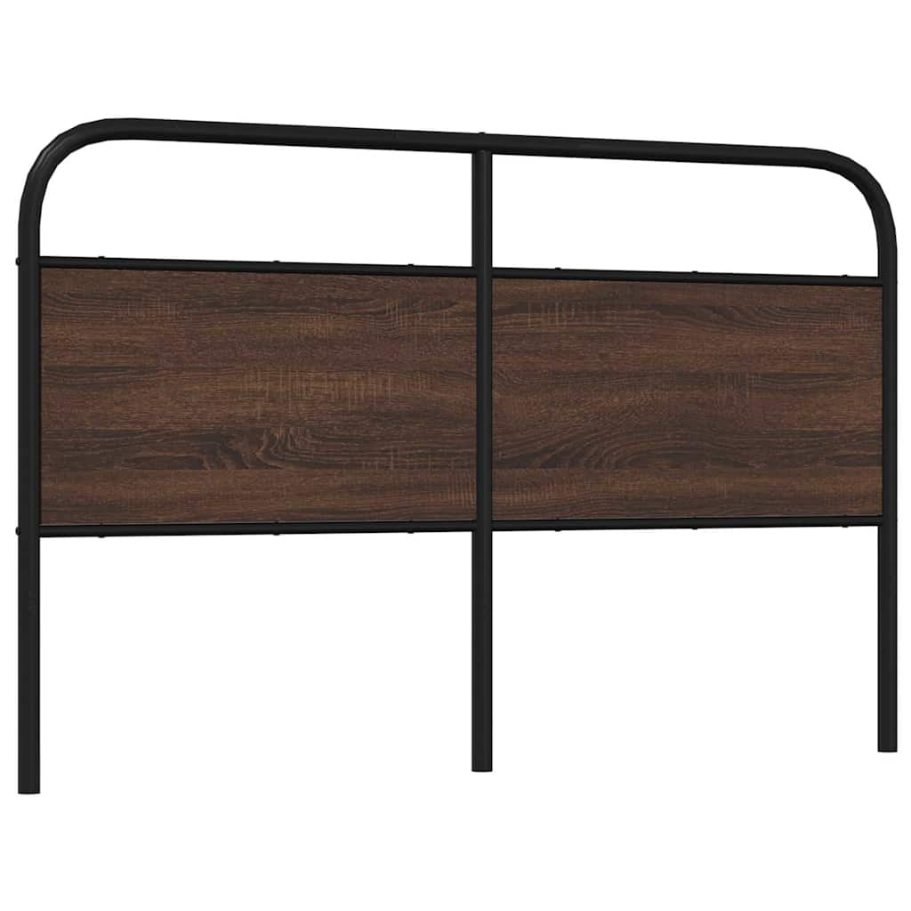 vidaXL Vervangend hoofdbord 150 cm bewerkt hout en staal bruin eikenkleurig, foto 4