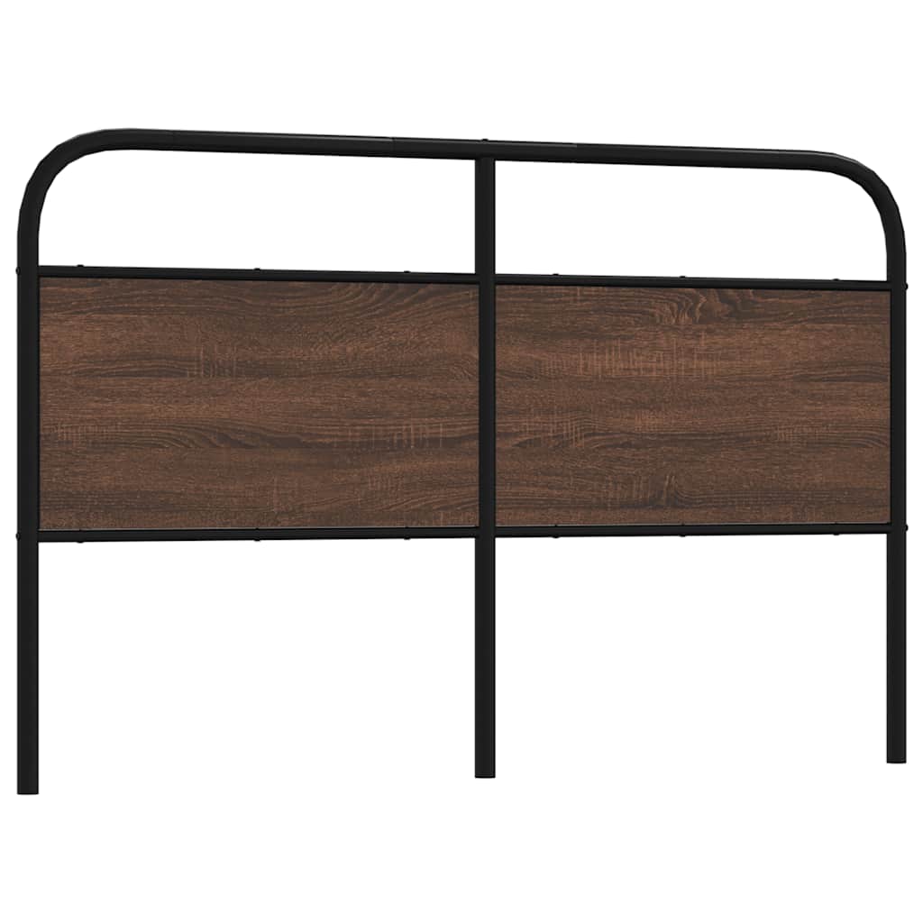 vidaXL Vervangend hoofdbord 160 cm bewerkt hout en staal bruin eikenkleurig, foto 3