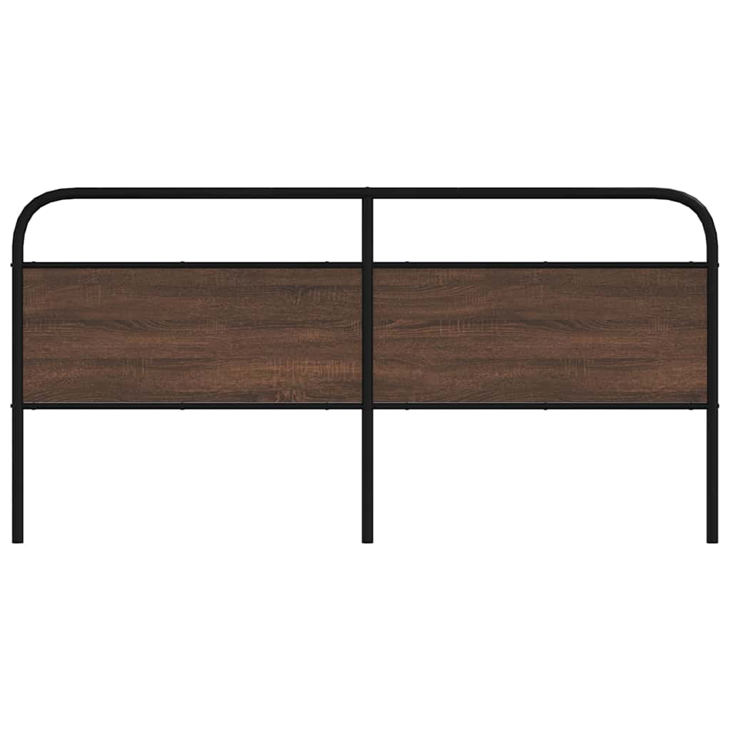 vidaXL Vervangend hoofdbord 180 cm bewerkt hout en staal bruin eikenkleurig, foto 2