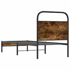 Rám postele bez matrace 80x200 cm kouřový dub kompozitní dřevo - obrázek 7