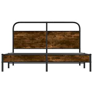 Rám postele bez matrace 150x200 cm kouřový dub kompozitní dřevo - obrázek 5