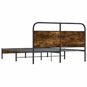Rám postele bez matrace 150x200 cm kouřový dub kompozitní dřevo - obrázek 7