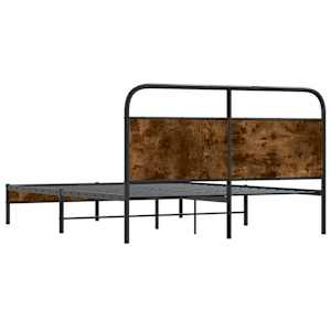 Rám postele bez matrace 160x200 cm kouřový dub kompozitní dřevo - obrázek 7