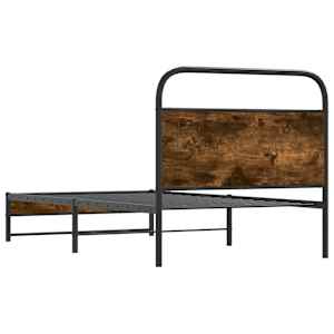 Rám postele bez matrace 107x203 cm kouřový dub kompozitní dřevo - obrázek 7