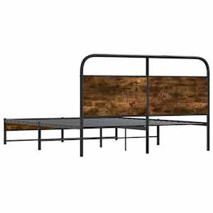 Rám postele bez matrace 150x200 cm kouřový dub kompozitní dřevo - obrázek 7