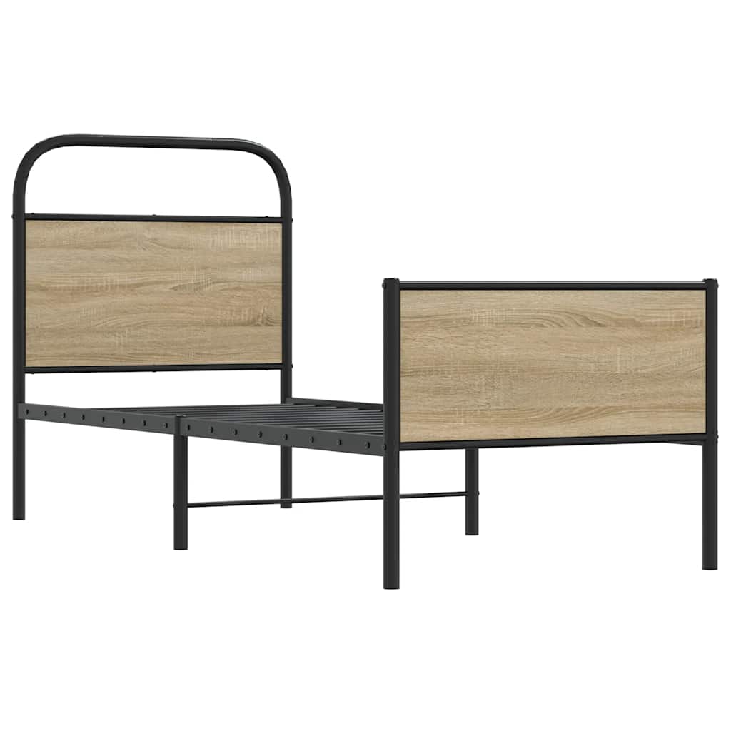 vidaXL ágykeret matrac nélkül 80x200 cm sonoma tölgyfa műfa