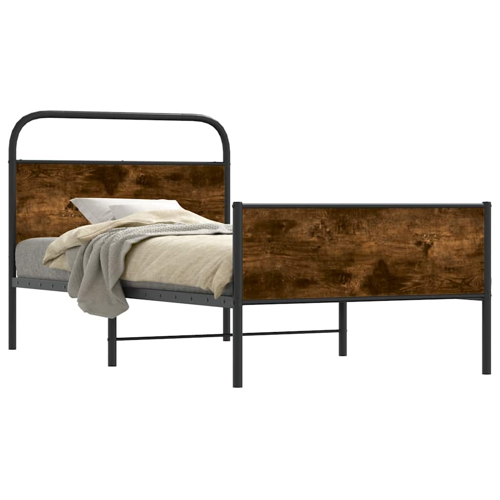 vidaXL Rám postele bez matrace 100x190 cm dub sonoma kompozitní dřevo