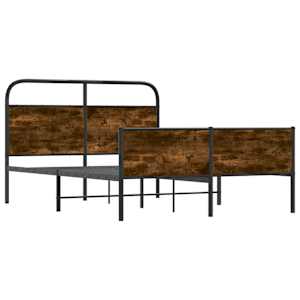 Rám postele bez matrace 135x190 cm dub sonoma kompozitní dřevo - obrázek 4