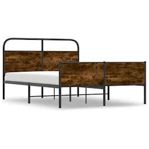 Rám postele bez matrace 140x190 cm dub sonoma kompozitní dřevo - obrázek 3