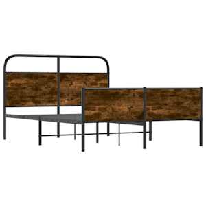 Rám postele bez matrace 140x190 cm dub sonoma kompozitní dřevo - obrázek 4