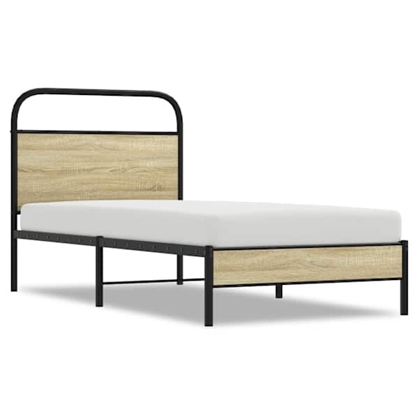 vidaXL voodiraam ilma madratsita, Sonoma tamm, 75x190 cm