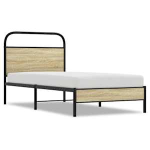Rám postele bez matrace 75x190 cm dub sonoma kompozitní dřevo - obrázek 2