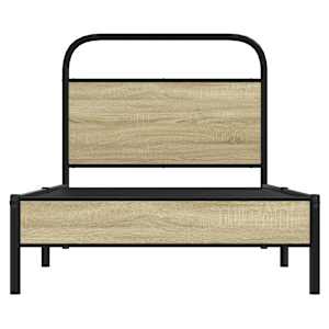 Rám postele bez matrace 75x190 cm dub sonoma kompozitní dřevo - obrázek 5