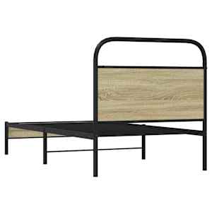Rám postele bez matrace 75x190 cm dub sonoma kompozitní dřevo - obrázek 7