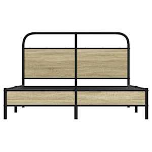 Rám postele bez matrace 140x190 cm dub sonoma kompozitní dřevo - obrázek 5