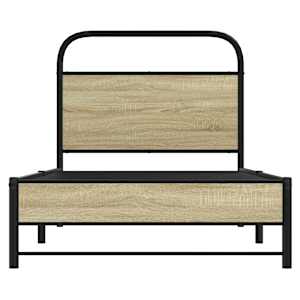 Rám postele bez matrace 75x190 cm dub sonoma kompozitní dřevo - obrázek 5