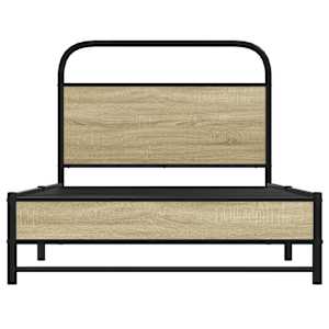 Rám postele bez matrace 90x190 cm dub sonoma kompozitní dřevo - obrázek 5