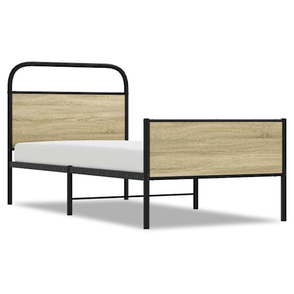 vidaXL voodiraam ilma madratsita, Sonoma tamm, 75x190 cm