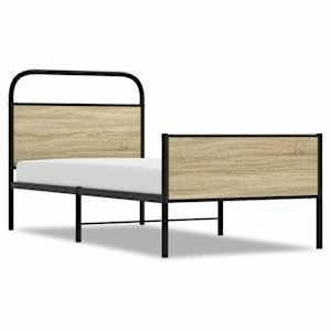 Rám postele bez matrace 75x190 cm dub sonoma kompozitní dřevo - obrázek 2