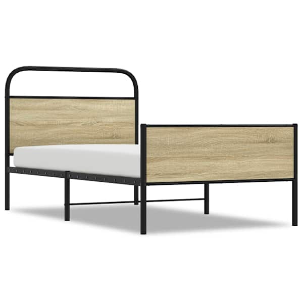 vidaXL voodiraam ilma madratsita, Sonoma tamm, 107x203 cm