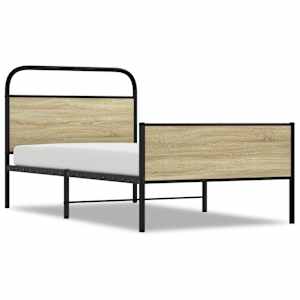 Rám postele bez matrace 107x203 cm dub sonoma kompozitní dřevo - obrázek 2