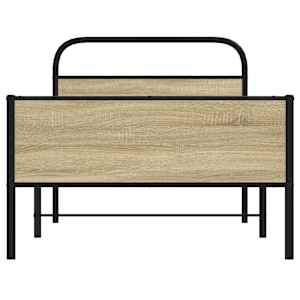 Rám postele bez matrace 107x203 cm dub sonoma kompozitní dřevo - obrázek 5