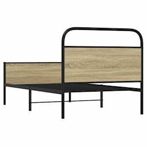 Rám postele bez matrace 107x203 cm dub sonoma kompozitní dřevo - obrázek 7