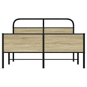 Rám postele bez matrace 135x190 cm dub sonoma kompozitní dřevo - obrázek 5