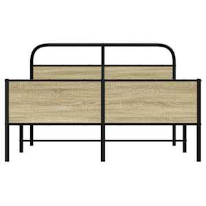 Rám postele bez matrace 140x190 cm dub sonoma kompozitní dřevo - obrázek 5