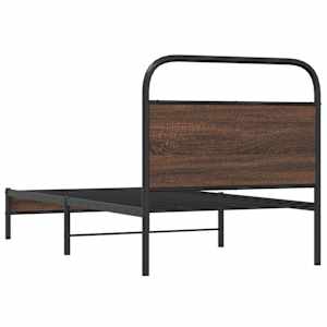 Rám postele bez matrace 90x190 cm hnědý dub kompozitní dřevo - obrázek 7