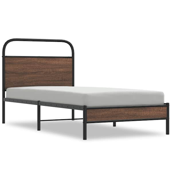 vidaXL voodiraam ilma madratsita, pruun tamm, 100x200 cm
